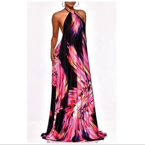 Halter Neck Maxi dress-2XL